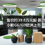 售价约39.8万元起 新款小鹏G6/G9欧洲上市