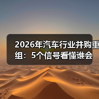 2026年汽车行业并购重组:5个信号看懂谁会被买、谁能翻盘(图4) 2026年汽车行业并购重组:5个信号看懂谁会被买、谁能翻盘(图4)