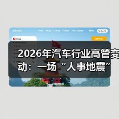 2026年汽车行业高管变动:一场“人事地震”背后的5个真相与机会(图2) 2026年汽车行业高管变动:一场“人事地震”背后的5个真相与机会(图2)