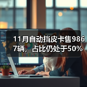 11月自动挡皮卡售9867辆,占比仍处于50%以下(图2) 11月自动挡皮卡售9867辆,占比仍处于50%以下(图2)