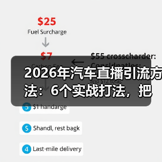 2026年汽车直播引流方法:6个实战打法,把看客变客户(图4) 2026年汽车直播引流方法:6个实战打法,把看客变客户(图4)