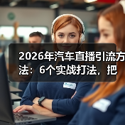2026年汽车直播引流方法:6个实战打法,把看客变线索(图2) 2026年汽车直播引流方法:6个实战打法,把看客变线索(图2)