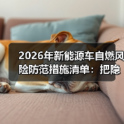 2026年新能源车自燃风险防范措施清单：把隐患掐在“热失控”前