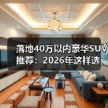 落地40万以内豪华SUV推荐：2026年这样选，舒服又不吃亏（图3）