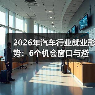 2026年汽车行业就业形势：6个机会窗口与避坑路线图（图2）