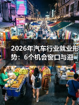 2026年汽车行业就业形势：6个机会窗口与避坑路线图（图1）