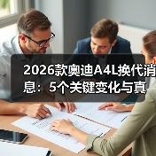 2026款奥迪A4L换代消息:5个关键变化与真实购车决策指南(图1) 2026款奥迪A4L换代消息:5个关键变化与真实购车决策指南(图1)