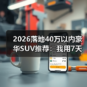 2026落地40万以内豪华SUV推荐:我用7天试驾换来的一份清单(图3) 2026落地40万以内豪华SUV推荐:我用7天试驾换来的一份清单(图3)