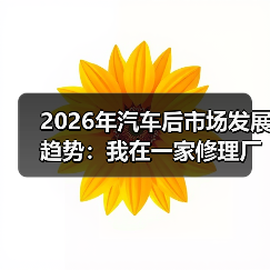 2026年汽车后市场发展趋势:我在一家修理厂看到的5个新机会(图4) 2026年汽车后市场发展趋势:我在一家修理厂看到的5个新机会(图4)