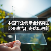 中国车企销量全球突围 比亚迪吉利奇瑞挺进前十