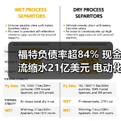 福特负债率超84% 现金流缩水21亿美元 电动化转型承压(图4) 福特负债率超84% 现金流缩水21亿美元 电动化转型承压(图4)