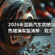 2026年最新汽车防晒隔热玻璃车型清单：我实测后才敢推荐的选车逻辑（图3）