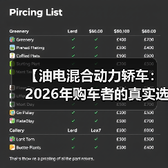 【油电混合动力轿车:2026年购车者的真实选择指南】(图1) 【油电混合动力轿车:2026年购车者的真实选择指南】(图1)