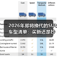 2026年即将换代的SUV车型清单：买新还是抄底？看完少踩坑（图1）