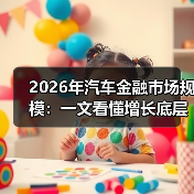 2026年汽车金融市场规模：一文看懂增长底层逻辑与赚钱机会（图1）
