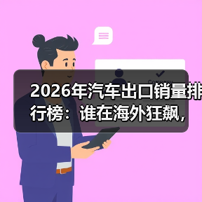2026年汽车出口销量排行榜:谁在海外狂飙,谁在悄悄掉队?(图3) 2026年汽车出口销量排行榜:谁在海外狂飙,谁在悄悄掉队?(图3)
