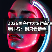 2026国产中大型轿车销量排行：别只看榜单，这3个细节更关键