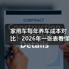 家用车每年养车成本对比:2026年一张表看懂油车/混动/纯电谁更省(图1) 家用车每年养车成本对比:2026年一张表看懂油车/混动/纯电谁更省(图1)