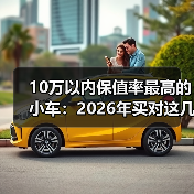 10万以内保值率最高的小车:2026年买对这几款,三年后少亏一大截(图1) 10万以内保值率最高的小车:2026年买对这几款,三年后少亏一大截(图1)