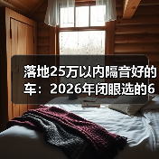 落地25万以内隔音好的车:2026年闭眼选的6个思路与车型清单(图4) 落地25万以内隔音好的车:2026年闭眼选的6个思路与车型清单(图4)