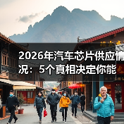 2026年汽车芯片供应情况：5个真相决定你能不能按时提车（图3）