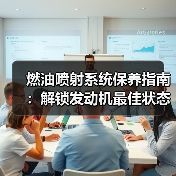 燃油喷射系统保养指南：解锁发动机最佳状态的秘密