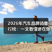 2026年汽车品牌销量排行榜：一文看懂谁在爆发、谁在掉队（图3）