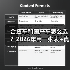 合资车和国产车怎么选?2026年用一张表+真实案例帮你少踩坑(图2) 合资车和国产车怎么选?2026年用一张表+真实案例帮你少踩坑(图2)