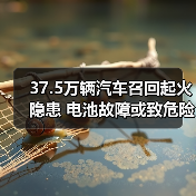 37.5万辆汽车召回起火隐患 电池故障或致危险