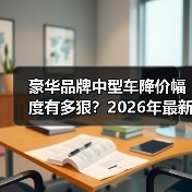 豪华品牌中型车降价幅度有多狠?2026年最新行情与砍价实战(图3) 豪华品牌中型车降价幅度有多狠?2026年最新行情与砍价实战(图3)