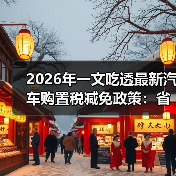 2026年一文吃透最新汽车购置税减免政策：省下的钱怎么花才值？（图3）