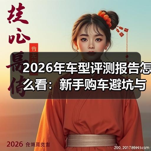 2026年车型评测报告怎么看：新手购车避坑与判断标准